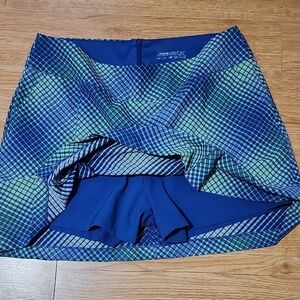 Nike Golf Blue and Green Plaid Skort